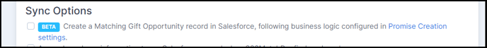 360MatchPro by Double the Donation-Salesforce integration guide-create matching gift opportunity records in Salesforce-unchecked