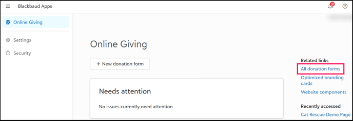 All donation forms