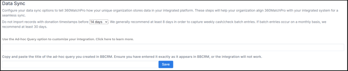 set up your ad-hoc query BBCRM